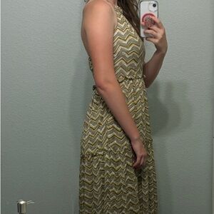 Women's Backless Halter Maxi Dress